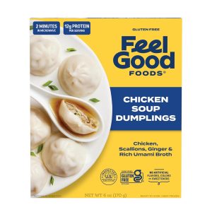 Feel Good Foods Chicken Soup Dumplings Frozen - Gluten Free Appetizers, 6 Ounce